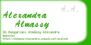 alexandra almassy business card
