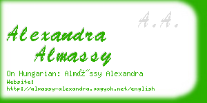 alexandra almassy business card